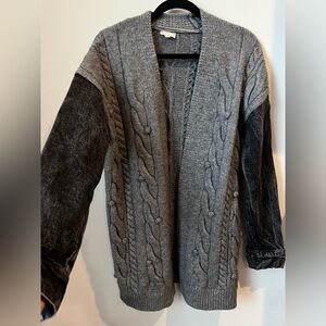 Poem & thread Cable Knit Cardigan Sweater